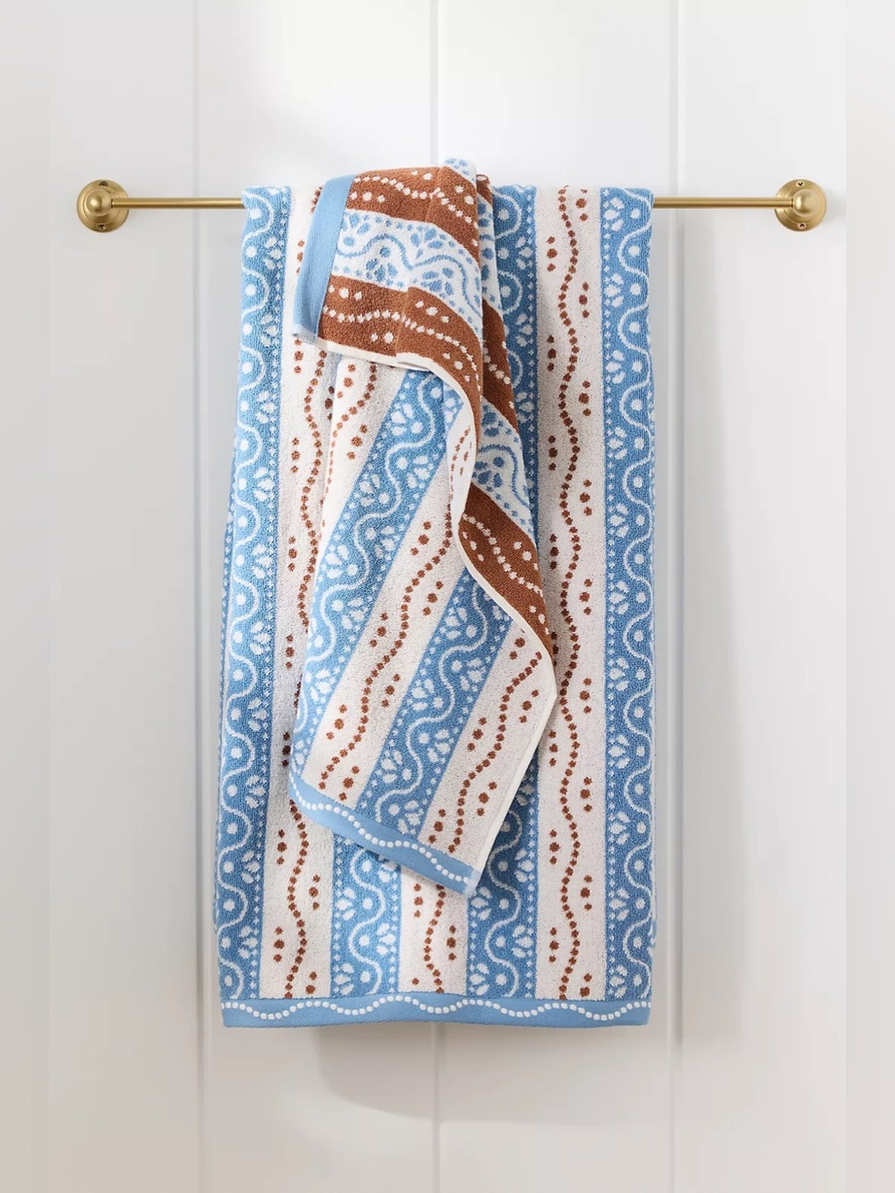 Anthropologie Ivy Cotton Woven Stripe Towel Collection